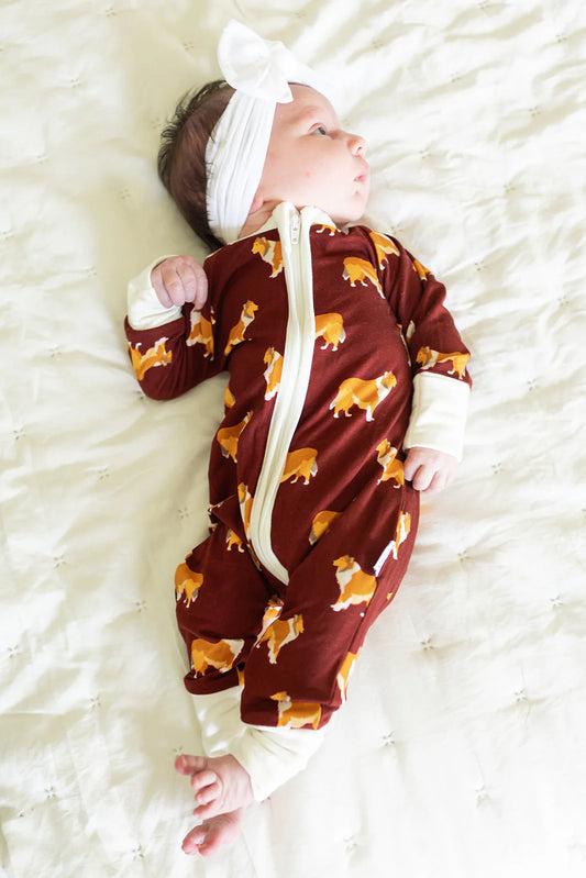 Collie Double Zipper Bamboo Sleeper