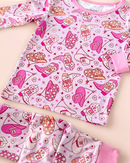 Lucky Panda Kids - Bamboo Two Piece Set | Cowgirl