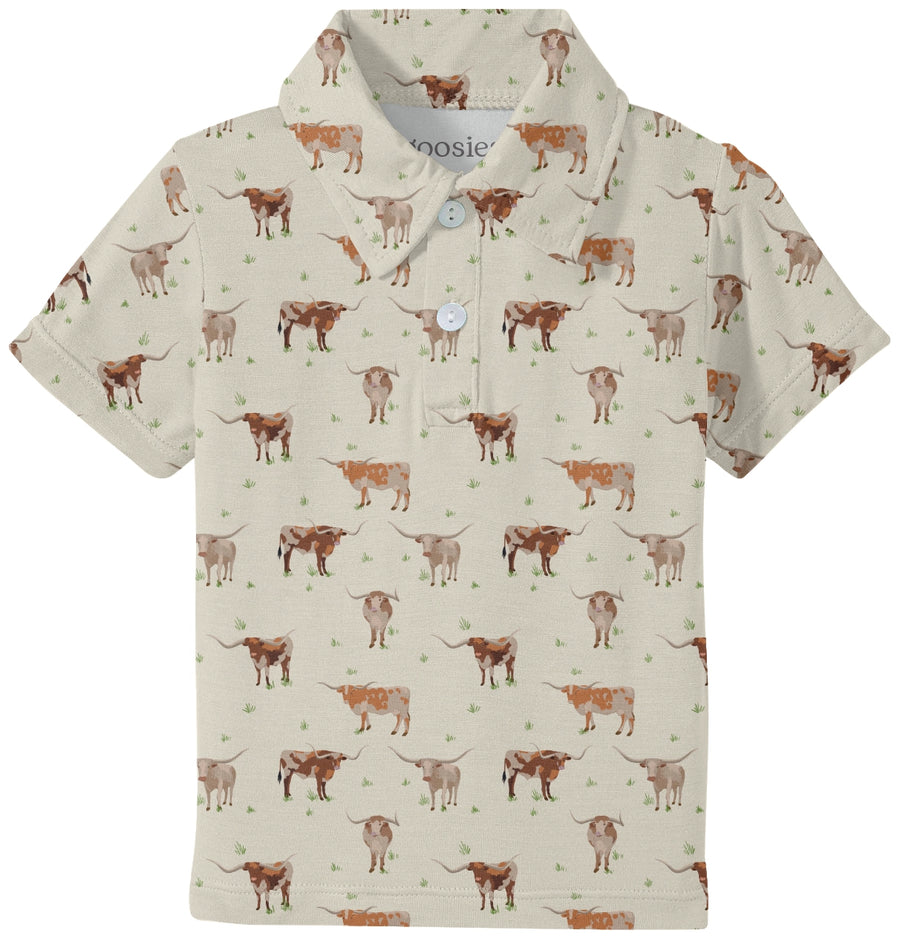 Polo Cow Pattern Longhorns Cows - Polo Shirt – Veranda Kids