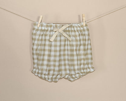 Almond Bud - The Honey Gingham Toddler Dress w/ Matching BLOOMERS 