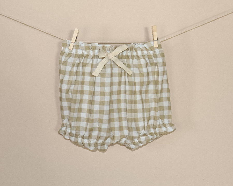 Almond Bud - The Honey Gingham Toddler Dress w/ Matching BLOOMERS 