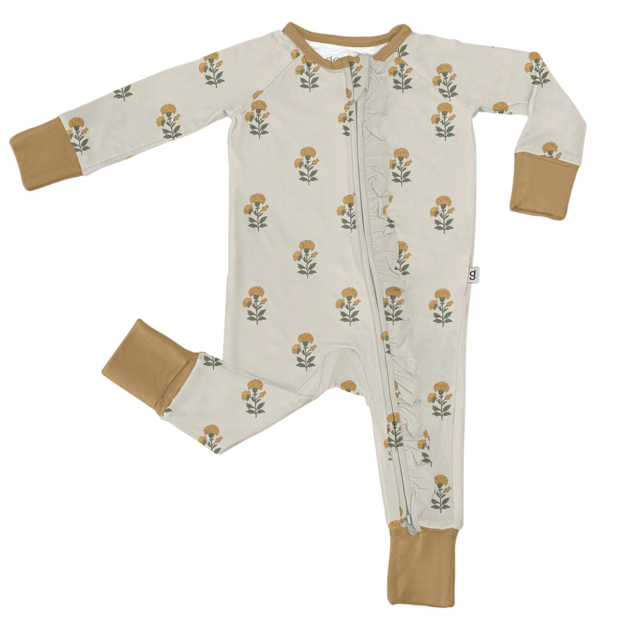 Marigold Block Print - Convertible Zip Pjs