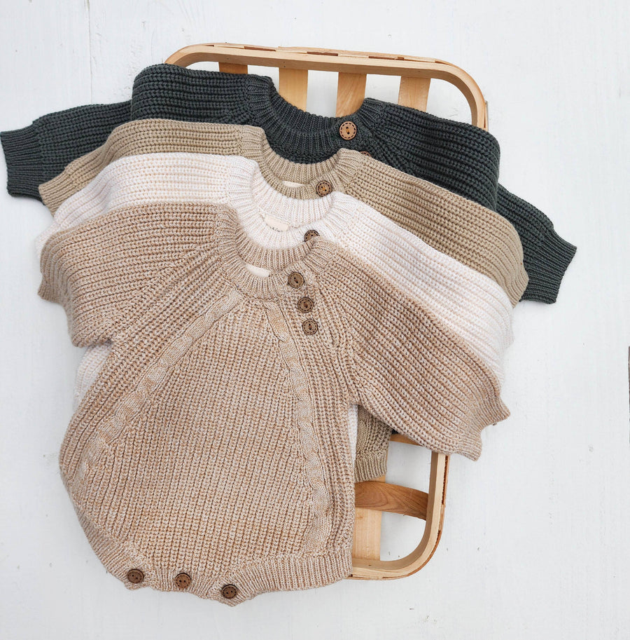 OLIVE & CRADLE - Elliot Knitted Sweater Romper