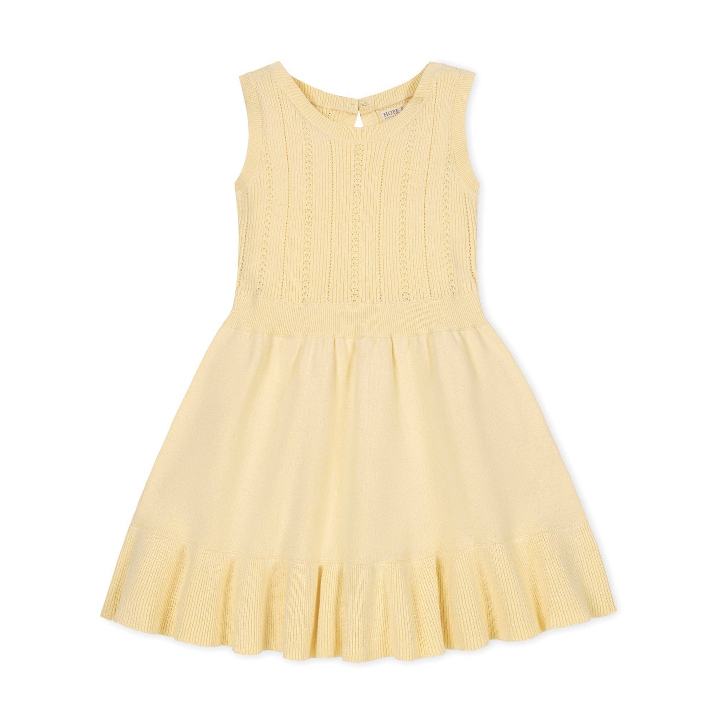 Hope and Henry - Organic Flounce Hem Sweater Dress