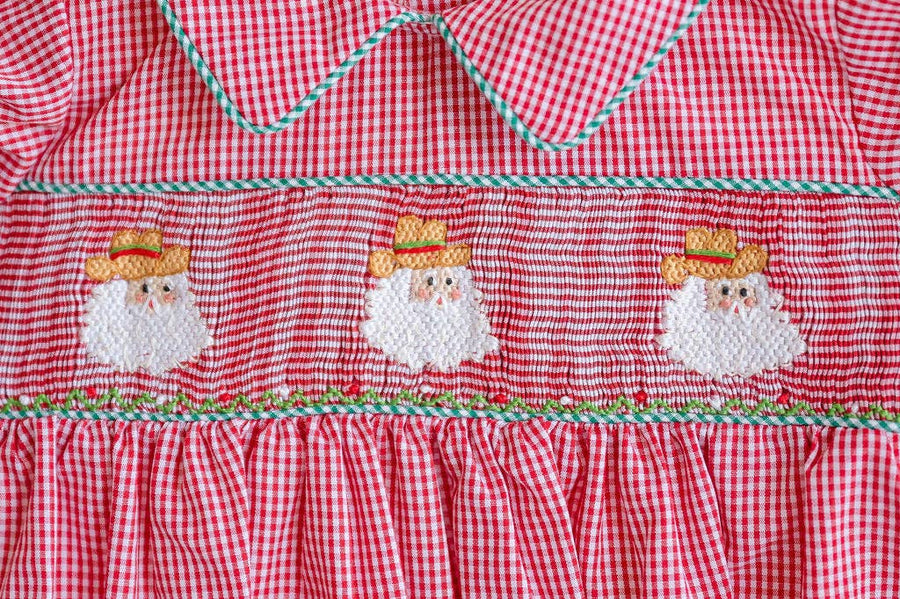 Ruth and Ralph - Cowboy Santa Smocked Henry Bubble