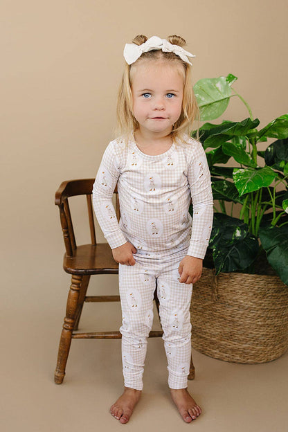 Lucky Panda Kids - Bamboo Two Piece Set | Gingham & Goose