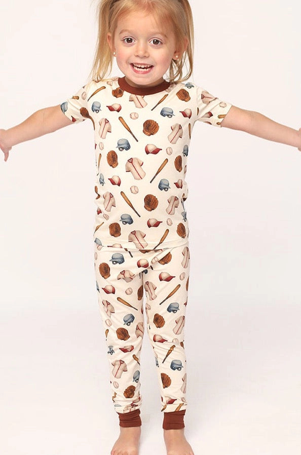 Baseball 2 Piece Bamboo Pajama Set