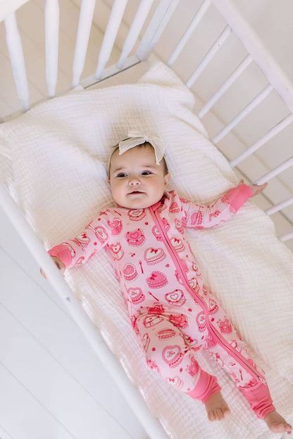 Ollie Jay - Zippy Bamboo Baby PJ in Eat Your Heart Out