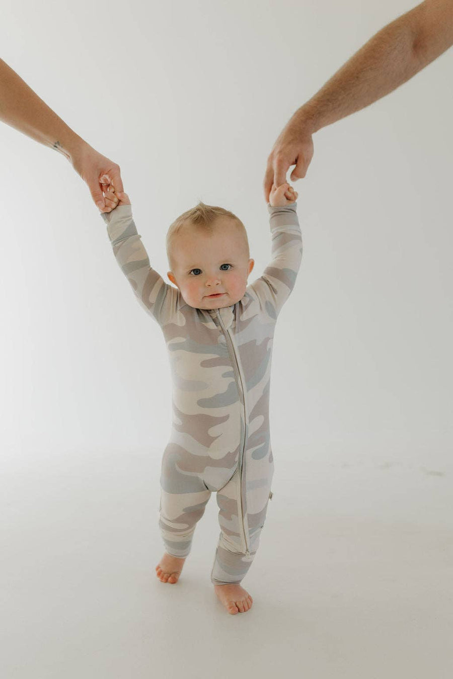 Forever French Baby - Bamboo Zip Pajamas | Camo