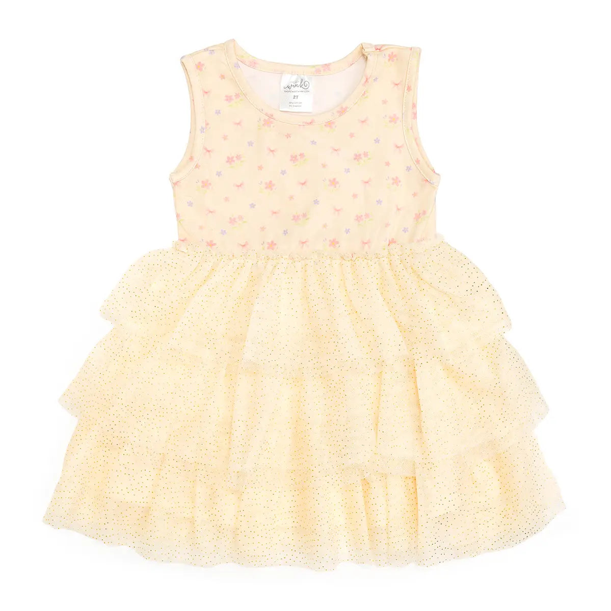Sweet Wink - Lemon Floral Tank Tutu Dress
