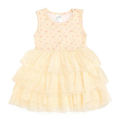 Sweet Wink - Lemon Floral Tank Tutu Dress