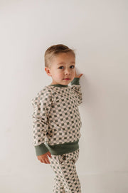 Checkered Sweatshirt - Olive