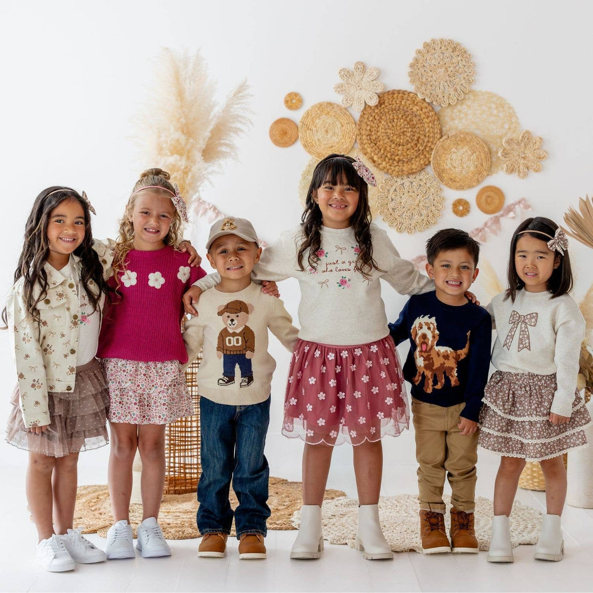Sweet Wink - Mocha Floral Skort - Kids Boutique Clothing - Fall