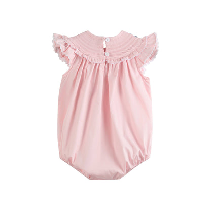 Lil Cactus - Pink Butterflies Smocked Romper