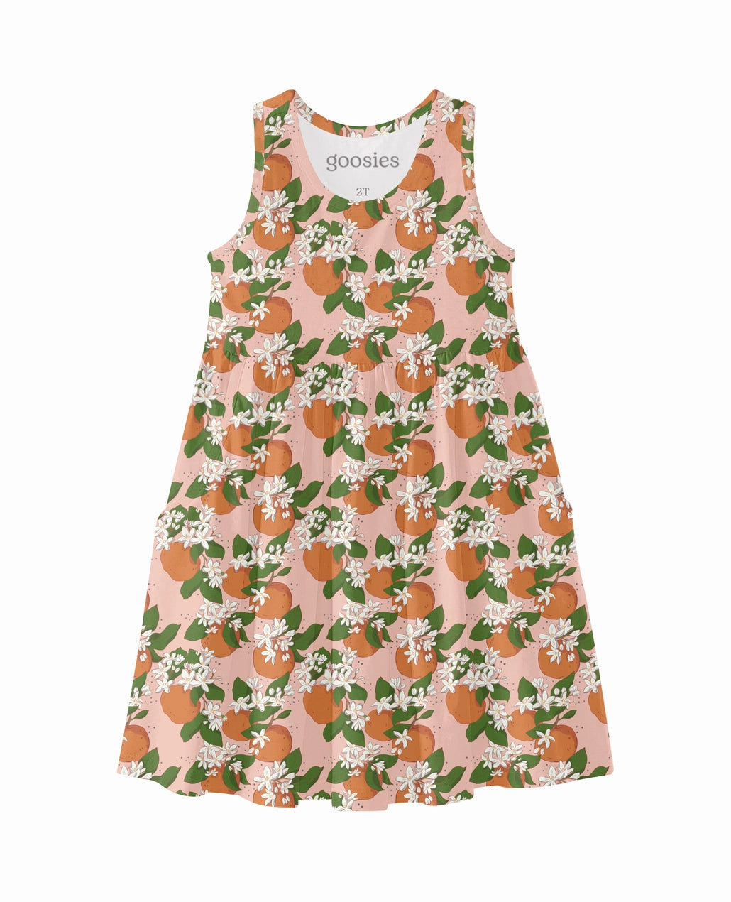Orange Blossoms - Sleeveless Pocket Dress