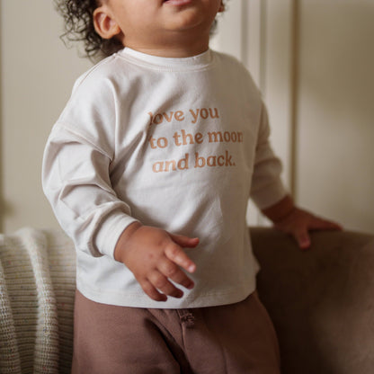 Atlas Grey - Love You To The Moon And Back - Organic Longsleeve