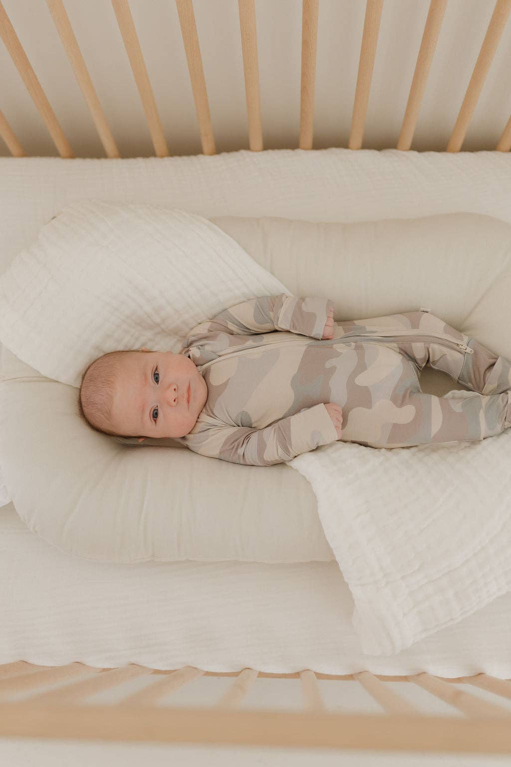 Forever French Baby - Bamboo Zip Pajamas | Camo