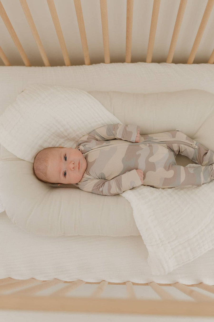 Forever French Baby - Bamboo Zip Pajamas | Camo