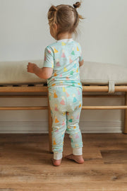 Southern Slumber - Blue Birthday Print 2 Piece Bamboo Pajama Set