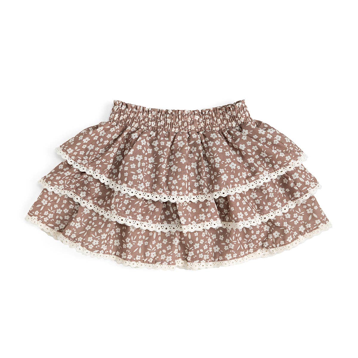 Sweet Wink - Mocha Floral Skort - Kids Boutique Clothing - Fall
