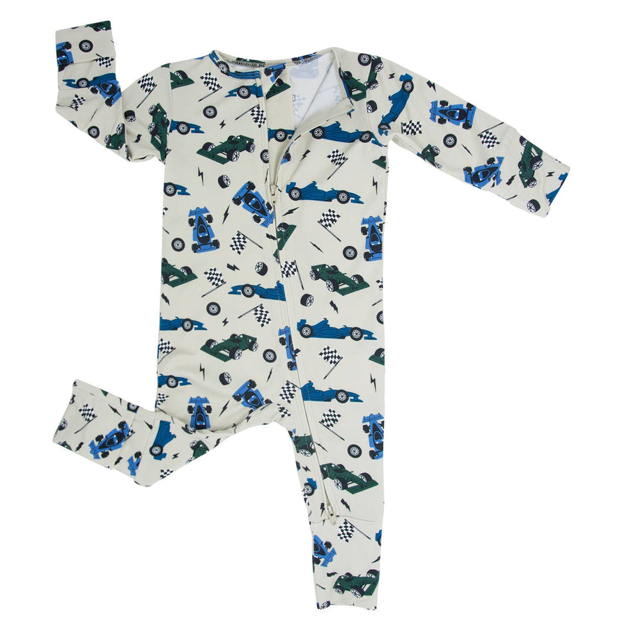 Sweet Bamboo - Convertible Romper - Race Cars