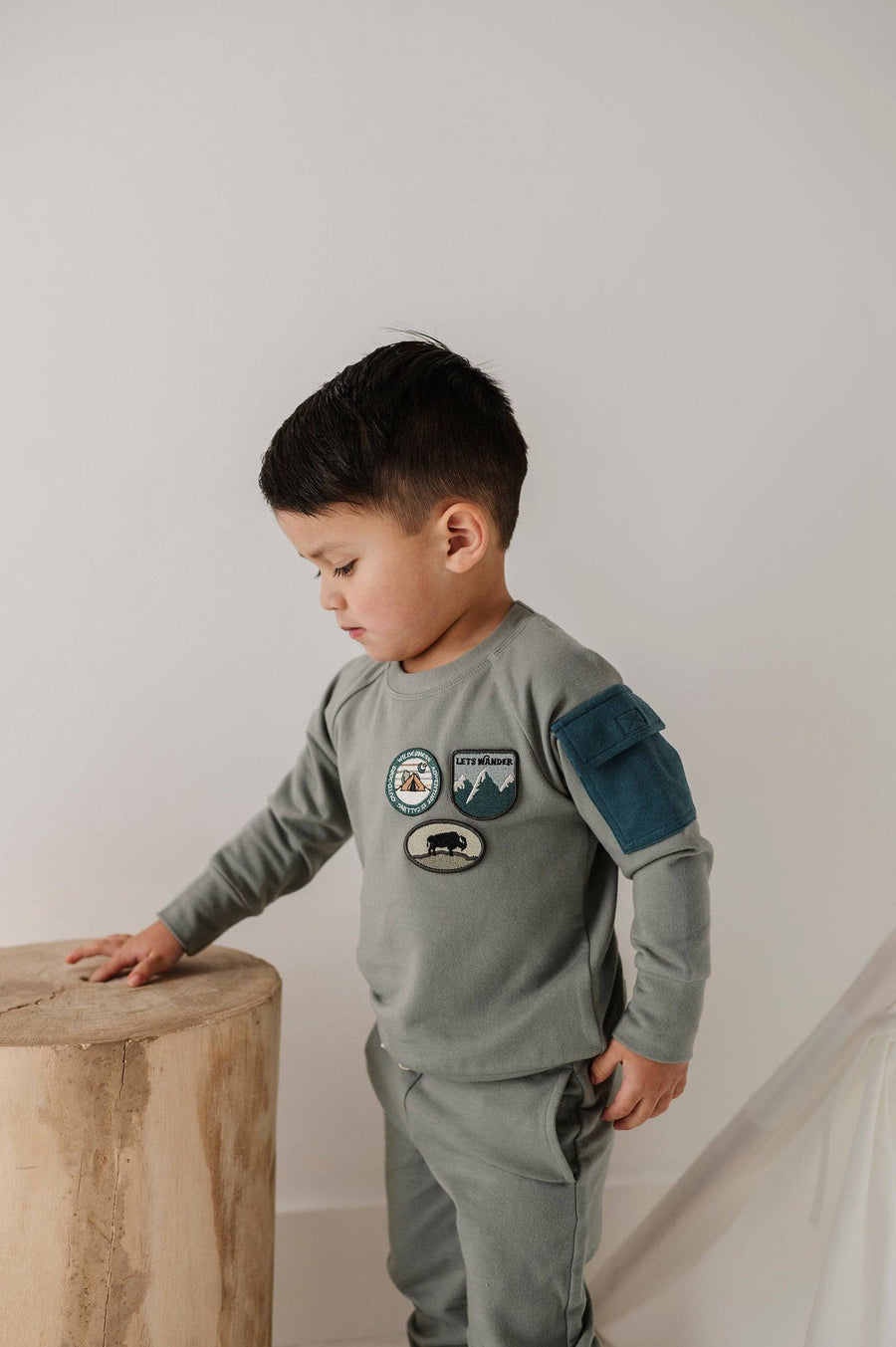 babysprouts clothing company - Boy's Raglan Sweatshirt Bamboo