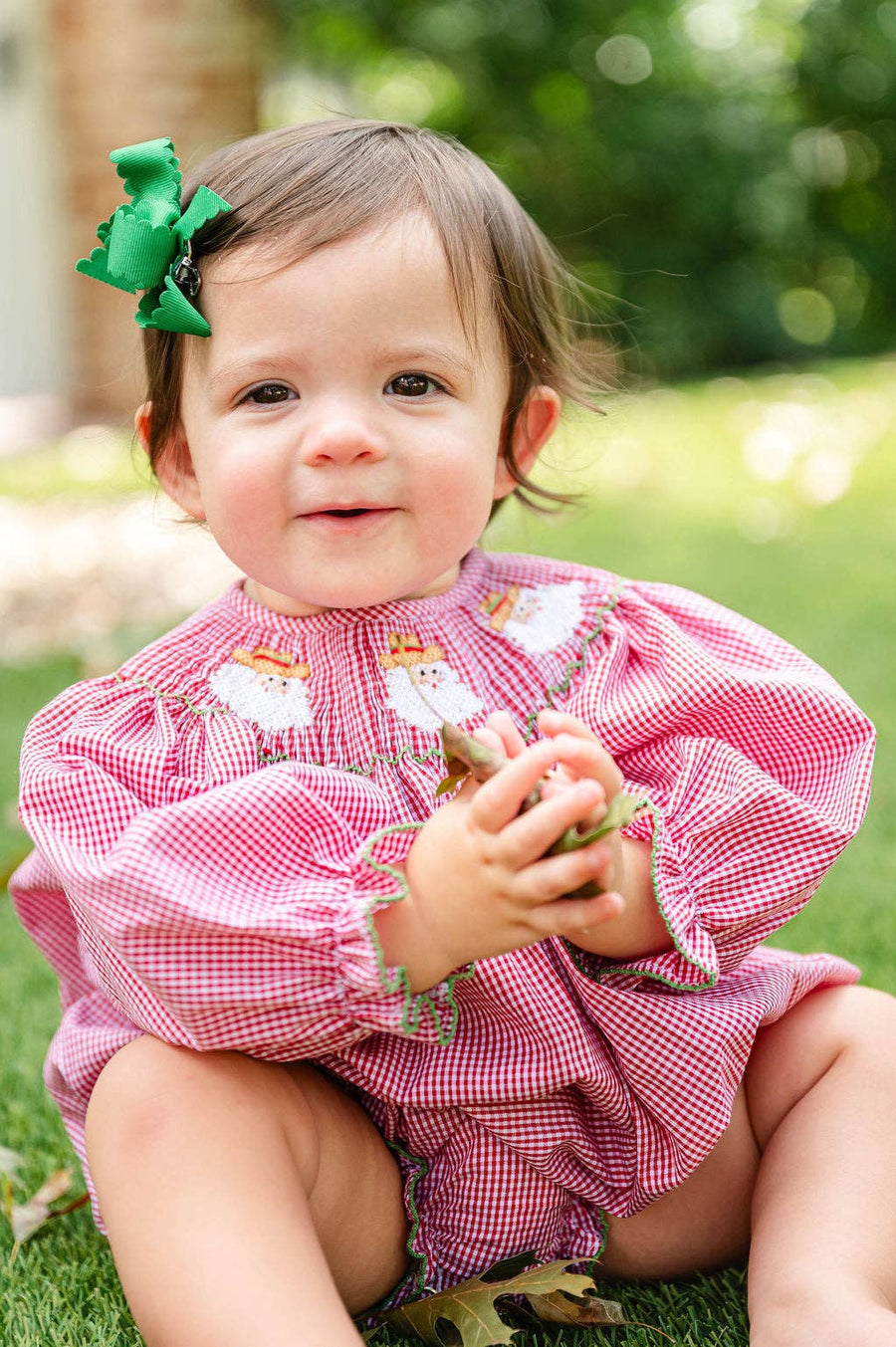 Ruth and Ralph - Cowboy Santa Smocked Birdie Bubble