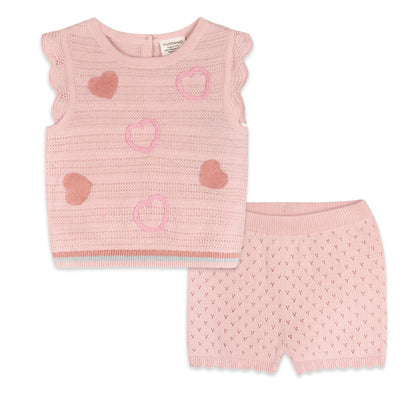 Viverano Organics - Olivia Hearts Baby Tank & Shorts Set (Organic)