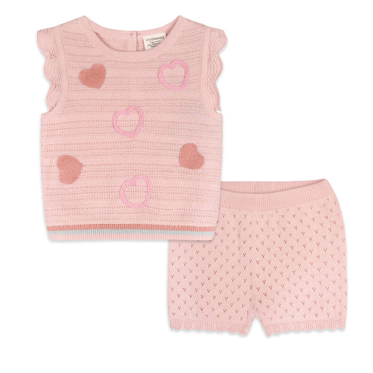 Viverano Organics - Olivia Hearts Baby Tank & Shorts Set (Organic)
