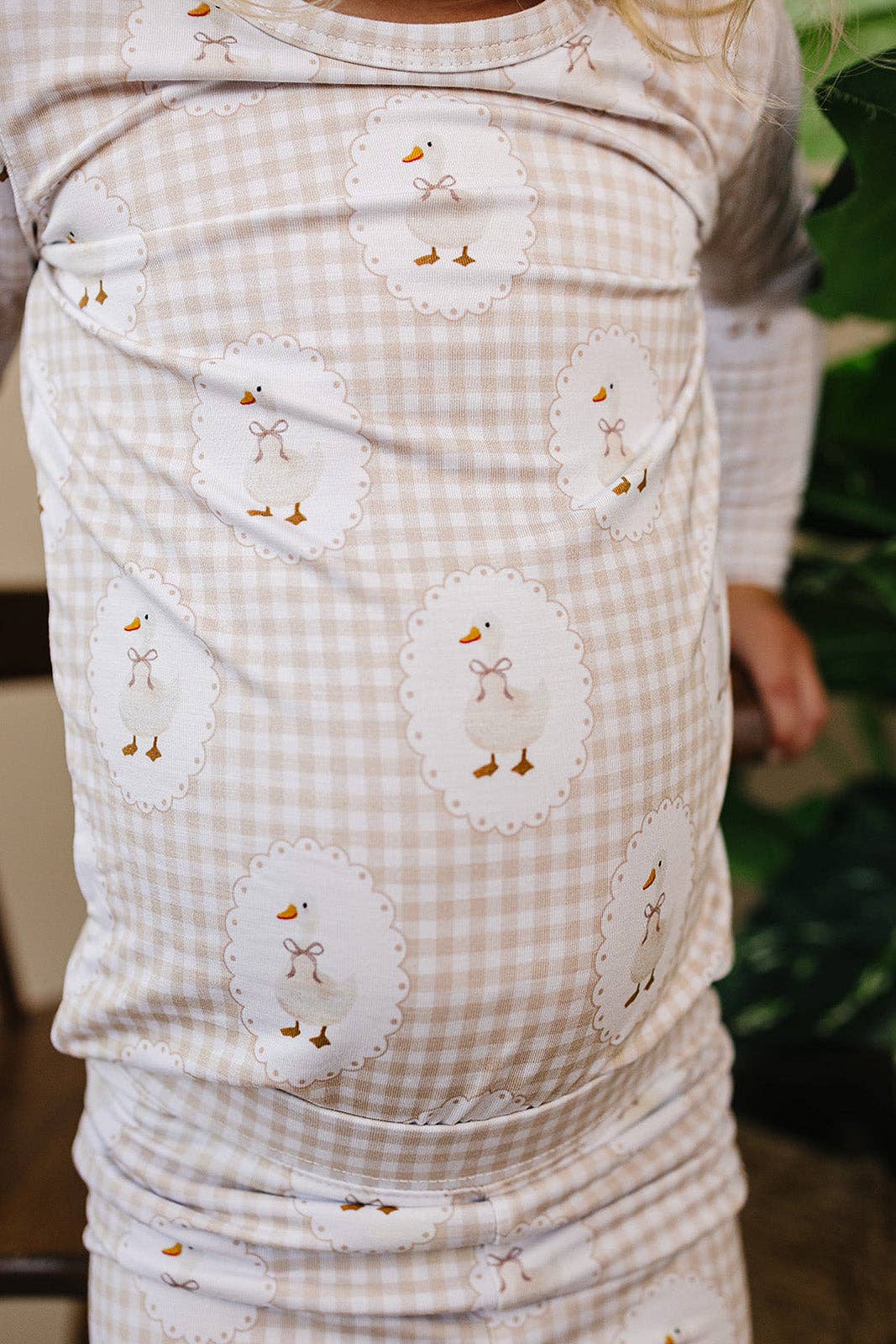 Lucky Panda Kids - Bamboo Two Piece Set | Gingham & Goose