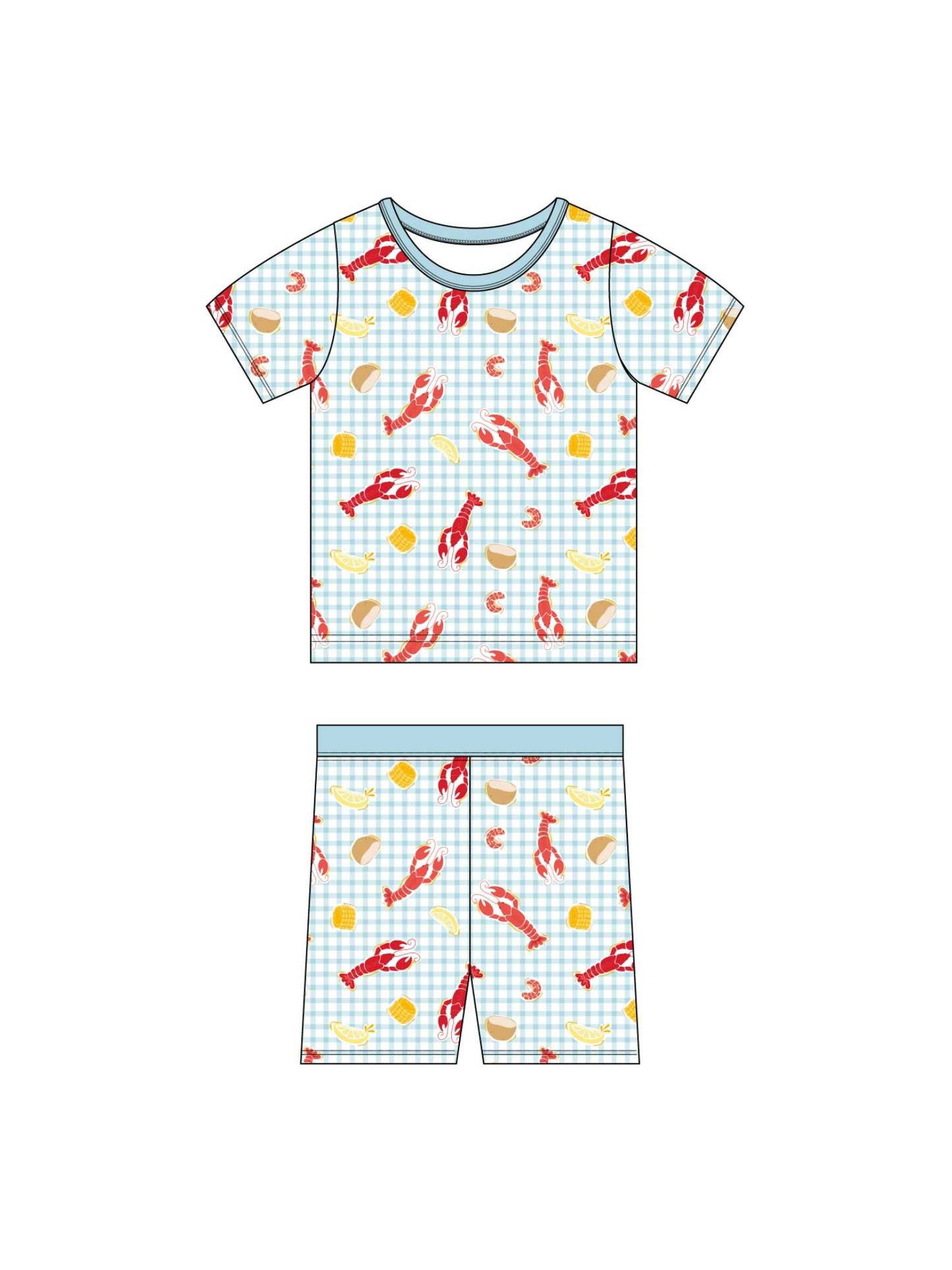 Toast + Jams - Crawfish Short Set