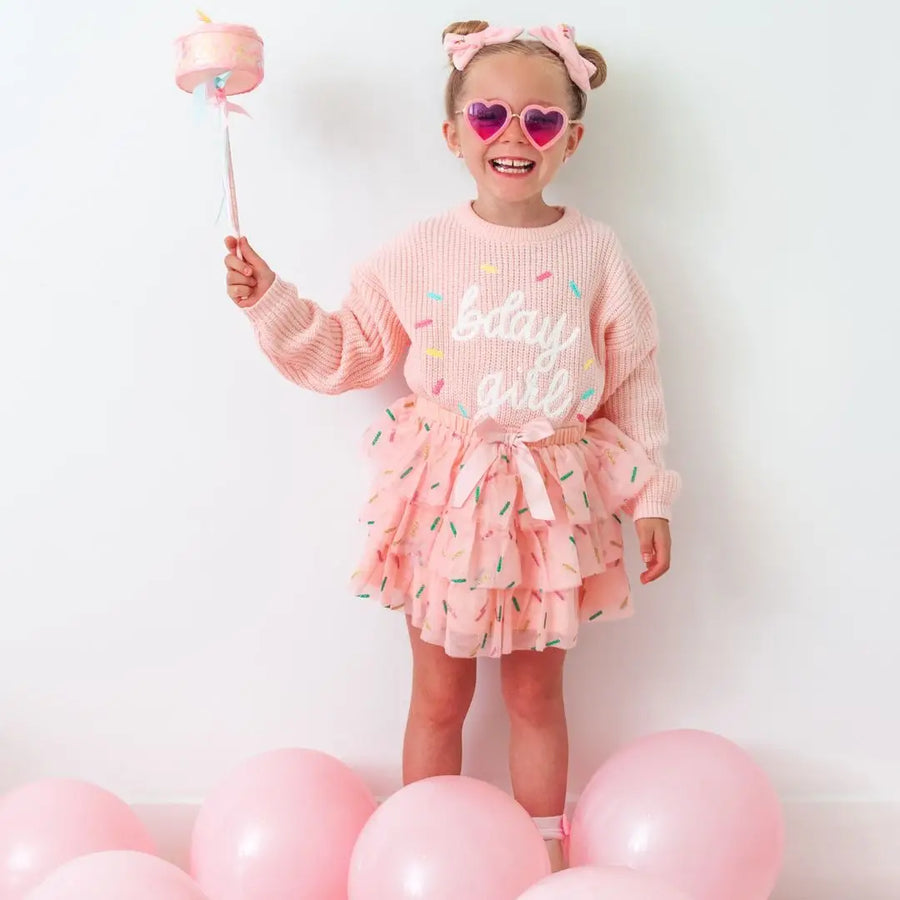 Sweet Wink - Birthday Girl Sprinkle Knit Sweater