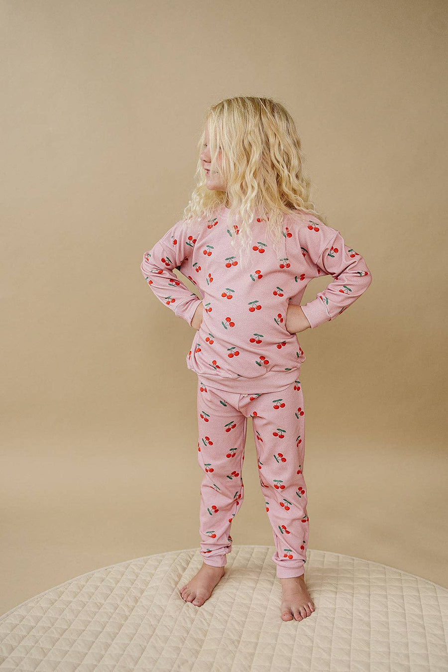 Lucky Panda Kids - Jogger Set | Blush & Cherry