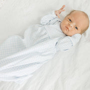 Magnolia Baby - Peek-A-Boo Wishes Gathered Gown - Light Blue