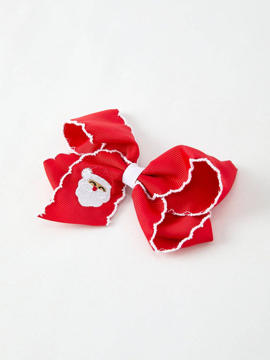 Rylee Faith Designs - Winter Christmas Santa Hair Clip 4.3inch