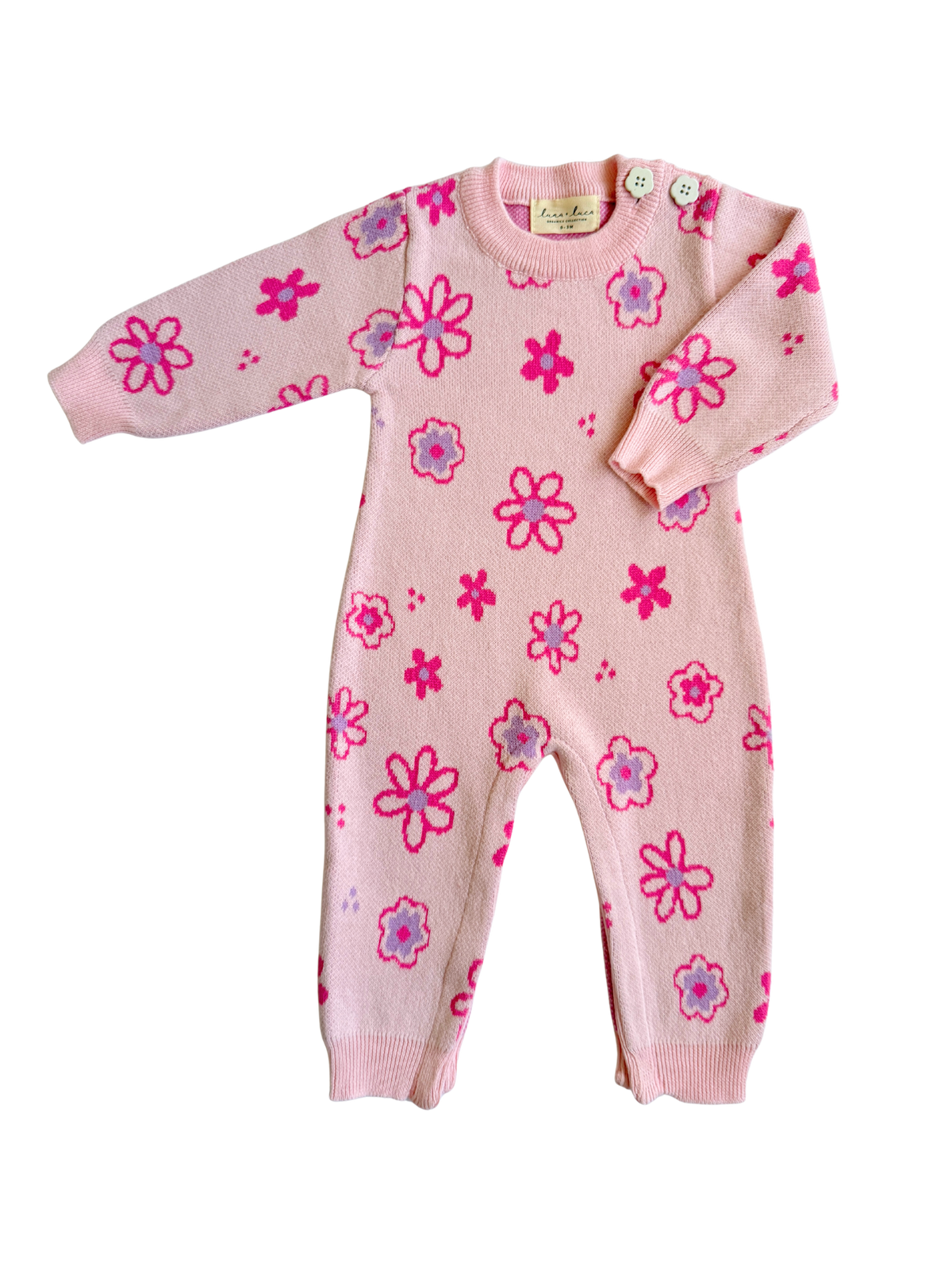 Luna + Luca - Wildflower Dreams Jumpsuit - Powder Pink