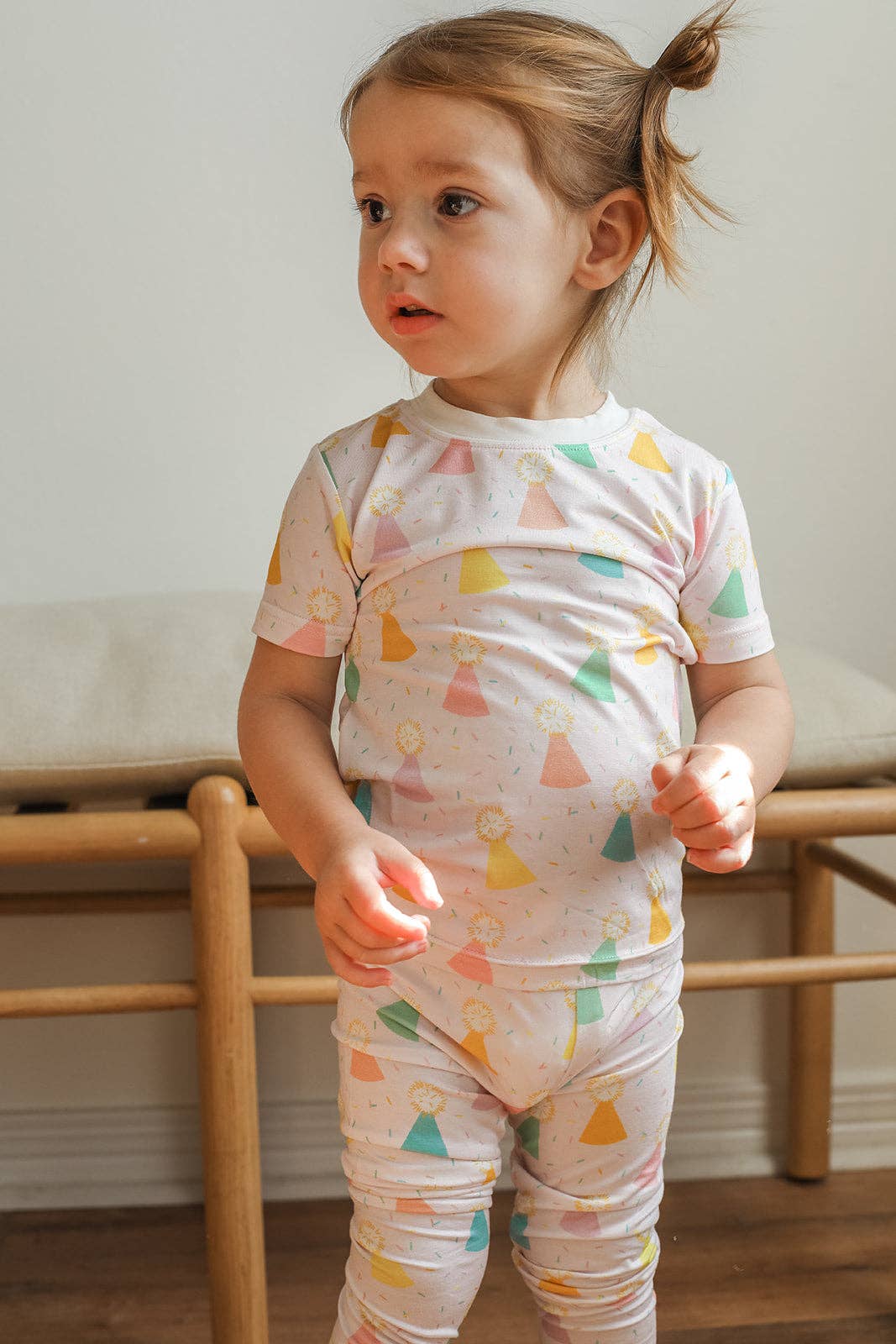 Southern Slumber - Pink Birthday Print 2 Piece Bamboo Pajama Set