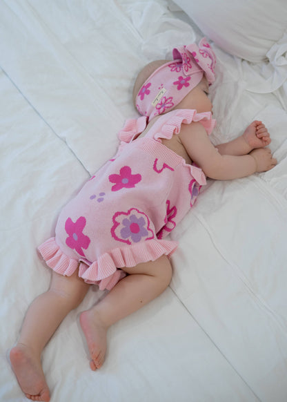 Luna + Luca - Wildflower Dreams Romper - Powder Pink