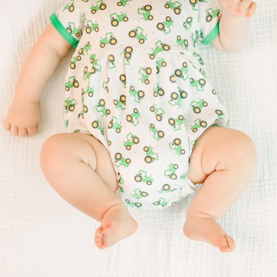 Magnolia Baby - Lil' Green Tractor Print Bubble