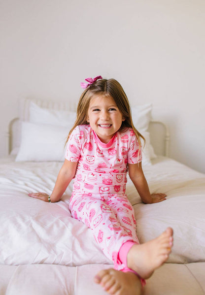 Ollie Jay - 2 piece Short Sleeve Bamboo Pajama in Eat your Heart Out