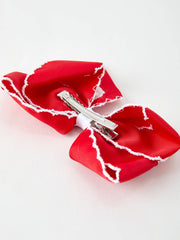 Rylee Faith Designs - Winter Christmas Santa Hair Clip 4.3inch