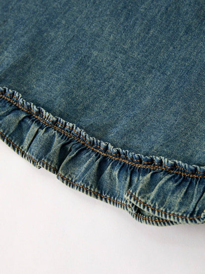 Rylee Faith Designs - Vintage Denim Ruffle Dress