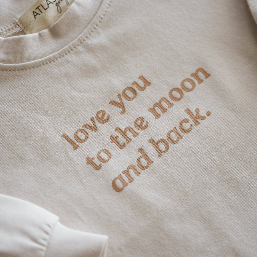 Atlas Grey - Love You To The Moon And Back - Organic Longsleeve