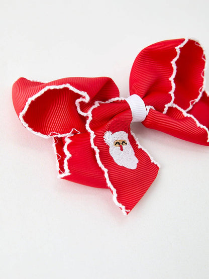 Rylee Faith Designs - Winter Christmas Santa Hair Clip 4.3inch