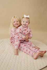 Lucky Panda Kids - Jogger Set | Blush & Cherry