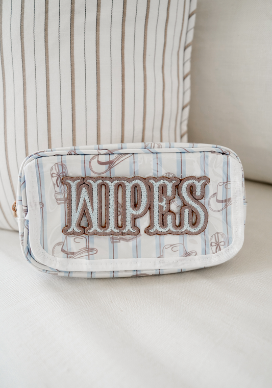 KENZKUSTOMZ - Wipes Pouch - Western Blues Clear Coat Bag