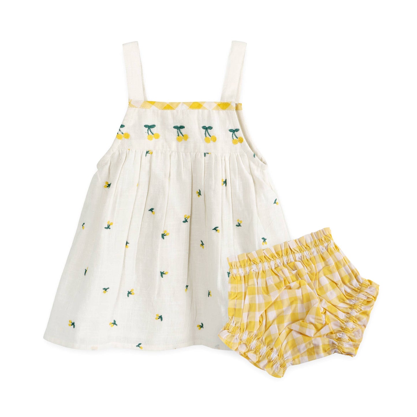 Viverano Organics - Lulu Embroidered Baby Dress + Bloomer (Organic)