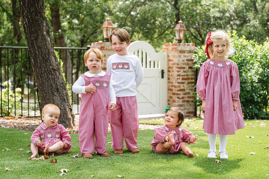 Ruth and Ralph - Cowboy Santa Smocked Norman Longall