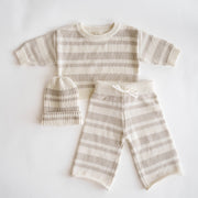 Atlas Grey - Organic Knit Wideleg Pant