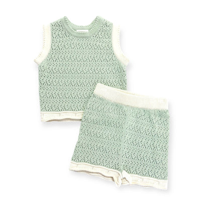 Viverano Organics - Poppy Textured Baby Tank & Shorts Set (Organic)